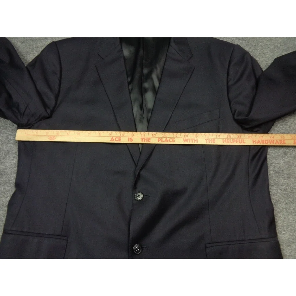 Ermenegildo Zegna Suit Jacket Blazer 46R US 46 EU Men Sport Coat Navy Blue Wool